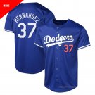 Teoscar Hernandez Los Angeles Dodgers Official Baseball  Jersey blue