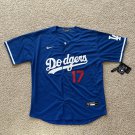 Shohei Ohtani Dodgers Blue #17 Away Jersey Stitched