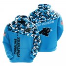 Carolina Panthers color camouflage light weight hoodie