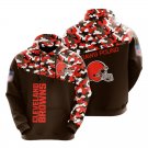 Cleveland Browns color camouflage light weight hoodie
