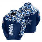 Dallas Cowboys color camouflage light weight hoodie