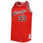 Scottie Pippen Chicago Bulls Official Basketball Mitchell & Ness red Retro Jersey