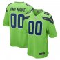 Custom name & Number Seattle Seahawks Neon Green Football jersey
