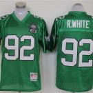 Reggie White 1992 Philadelphia Eagles Official Football Mitchell & Ness Jersey green