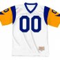 Custom name & Number customized Los Angeles Rams Football Mitchell & Ness jersey white