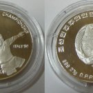 1989 S KOREA Large  Silver Proof  500 Won- World Cup Soccer(Football)-Goalie