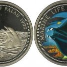1999 Palau Large Color $1 Giant Manta Ray/Dolphin/Bare-breasted Mermaid