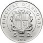2012 Andorra Large Silver Color Prism Proof 5 D- Duck