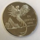 Rare 1995 Guatemala Coppoer-Nickel 10 Q Quetzal bird pattern,mntg150