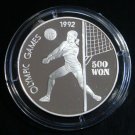 1991 S KOREA Large  Silver Proof  500 Won- Olympic Volleyball