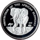 2009 Congo Proof 1000 francs Elephant