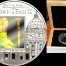 2011 Andorra Large  Silver Hologram 5 D Pope John Paul II/St.Peter Cathedral/BOX