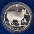 1988 Isle of Man PROOF 1 OZ SILVER  Cat - Manx Cat Box/COA  Free Shipping
