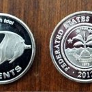 2012  Micronesia 5 cents Moorish Idol fish