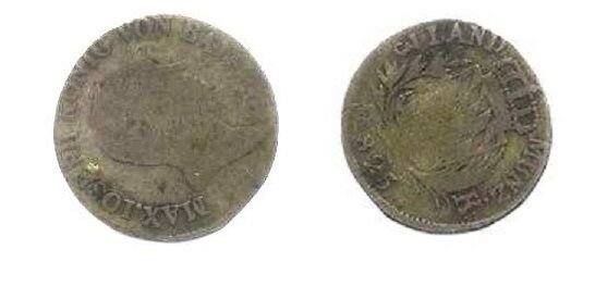 1825 Bavaria Germany silver 3 kreuzer