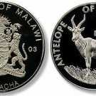 Malawi 2003 Large Proof 10 Kwacha-Antelope Blesbok