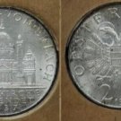 1937 Austria  Large silver 2 shillings Karlskirshe UNC