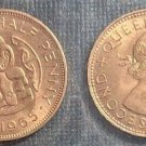1965 New Zealand Half Penny Elizabeth II Maori statue- UNC