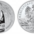 2010 Poland Large Silver  Proof 20 ZL Horseshoe Bat