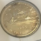 Canada 1965 Large Silver $1-Voyager-Indian/Canoe #2