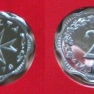 1976 Malta Proof Scalloped 2 Mils, Maltese cross