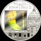 2011 Andorra Large Silver Hologram 5 D Pope John Paul II/St.Peter Cathedral