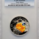 Rare 2013 Cook Is 50mm Silver color $10 Nano Space-PCGS PR DCAM 69-mintage 1000