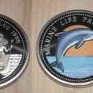 1998 Palau Large Color  $1 Dolphin/Bare-breasted Mermaid