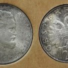 1935 Austria  Large silver 2 shillings Lueger Toned UNC