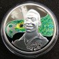 2008 Armenia Large Silver Color Proof 100 Dram/ Soccer Brazil's Pele-folder