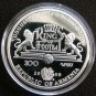 2008 Armenia Large Silver Color Proof 100 Dram/ Soccer Brazil's Pele-folder