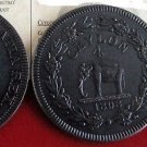 1808 Ceylon Large Ant.Bronze Fantasy 4 Rixdollar Pattern Elephant/George III
