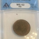 1863 New York City Bode Civil War Token NY 630H-1a ANACS MS 62 Deer