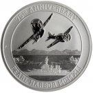 2016 Tuvalu Large 1 OZ.999 Silver  $1 Pearl Harbor Airplanes/Ships/Cert.