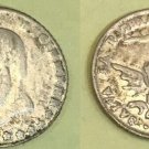 Rare 1865 BOLIVIA Proclamation Silver 1/2 Sol Melgarejo/Dragon