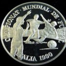 1989 Andorra Proof Silver 10 Diners World Cup soccer(Football) Italy- Toning