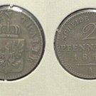 1862 A Prussia (German States) 2 Pfenning