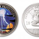 2002 Palau Large Color $1 Jelly fish/Bare-breasted Mermaid