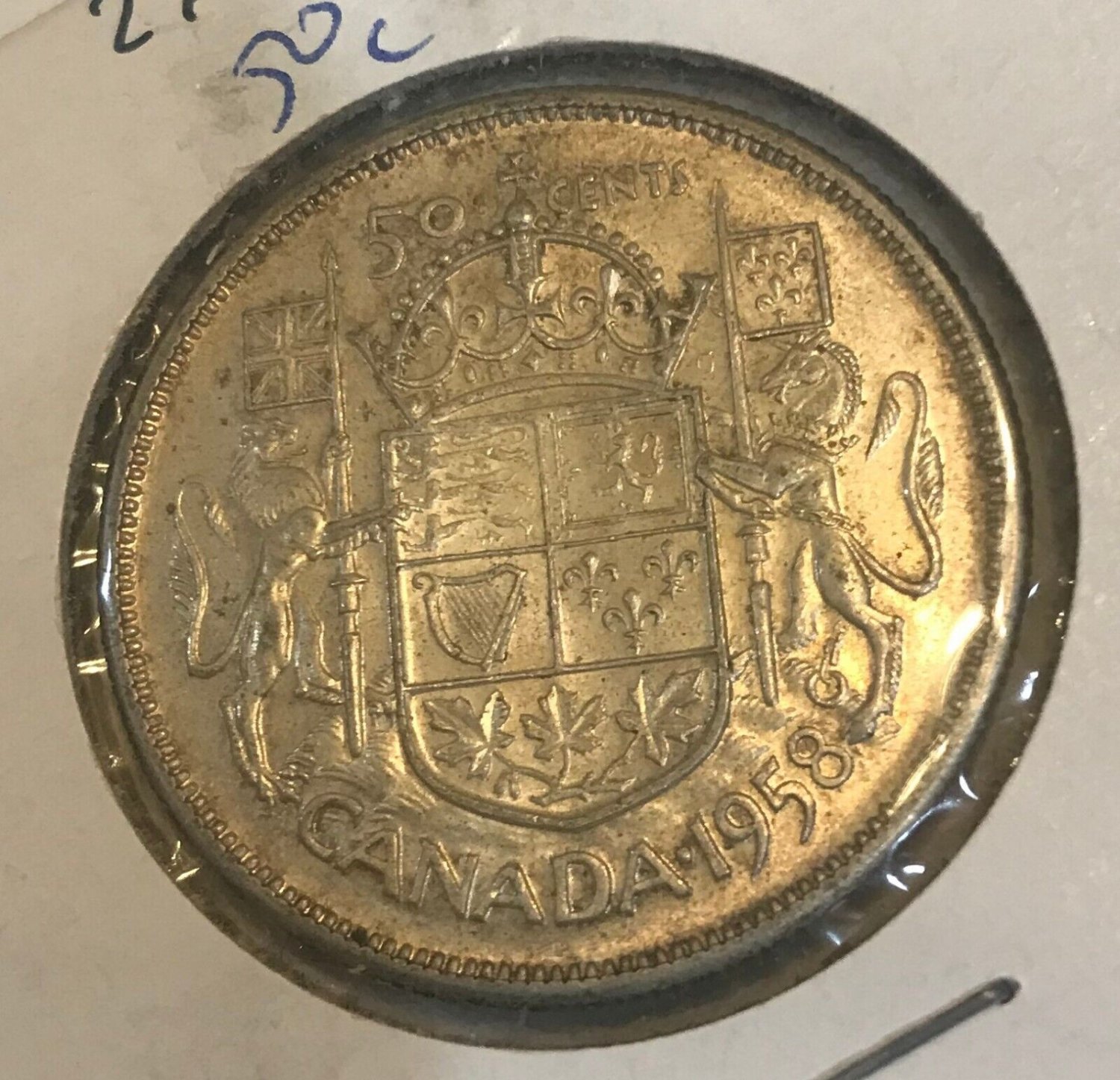 Canada 1958 Silver 50 Cents