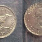 1965 New Zealand 6 pence Huia Bird, UNC