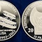 2008 Congo Large Proof 10 F Aviation Wright br.