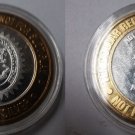 USA Large Silver bi-metal Atlantic City Casino $10 Token-Trump Plaza/Crest