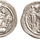 Ancient Parthia Sasanian Peroz AD 457-84 Silver Drachm Fire Altar Istakhr-NICE