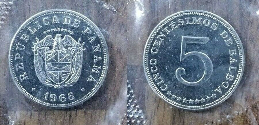 1966 Panama Proof 5 c