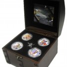 Wonderful 2011 Niue Large 4x1 Oz Silver 2$ Pirates of the Caribbean Gift Box set