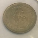 1963 Switzerland Silver 1/2 franc Helvetia