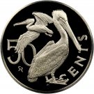 1977 British Virgin Is. Proof 50c- Pelican