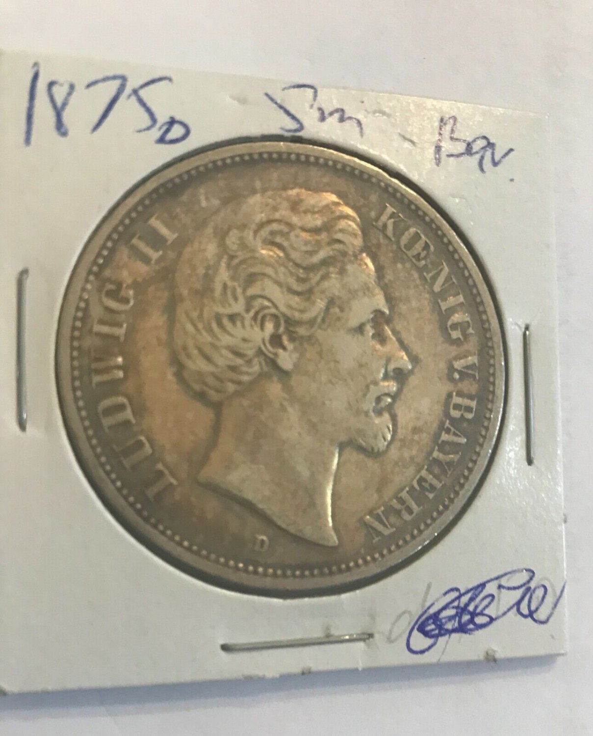 Bavaria 1875 (Germany) silver 5 Mark, #2