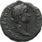 Ancient Rome AD 117-138 HADRIAN Large AS SALUS SERPENT #3