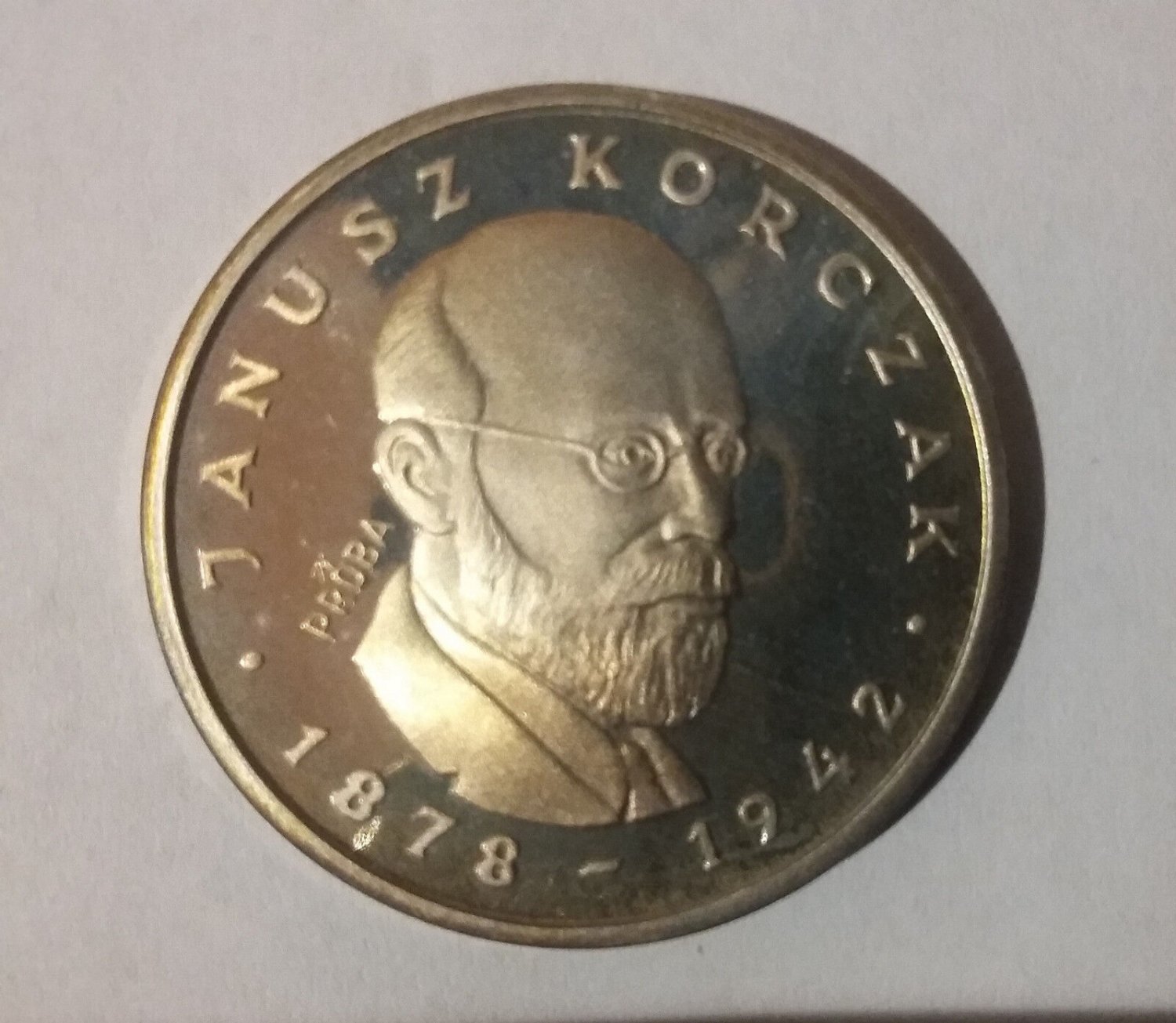 1978 Poland Proof Silver Proba 100 ZL Republic-Janusz Korczak-Educator/Martyr